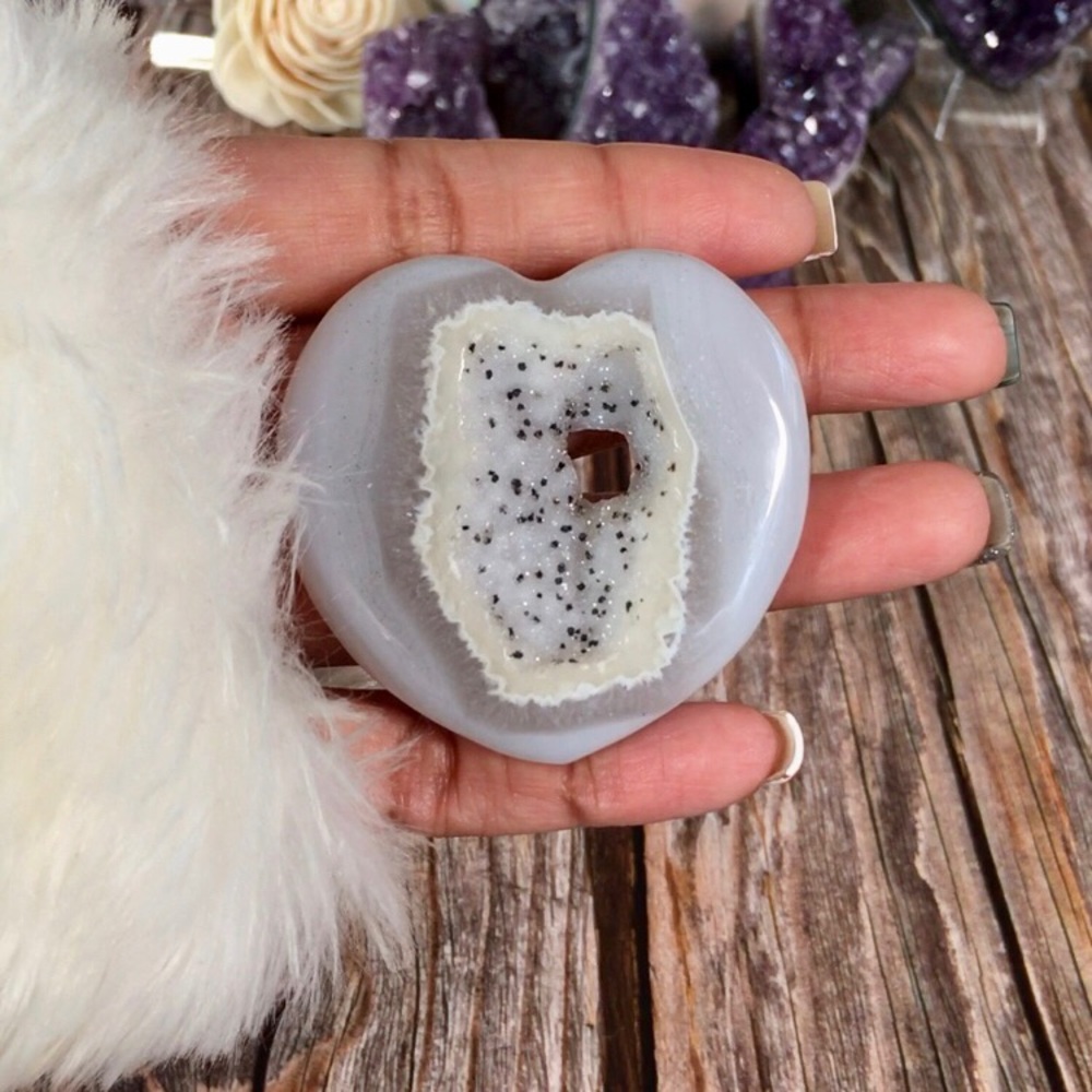 Druzy Agate Heart